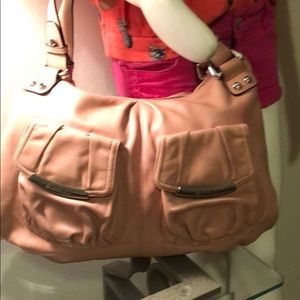 Like new B Makowsky pink leather large shoulderbag